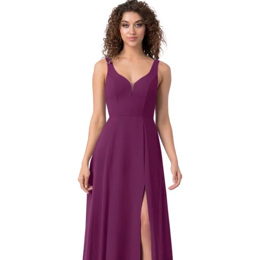 Azazie Kianna bridesmaid dress Raspberry size A2